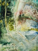 <p><i>At the Pond</i>, 12″x 9″, watercolor on yupo paper</p>
